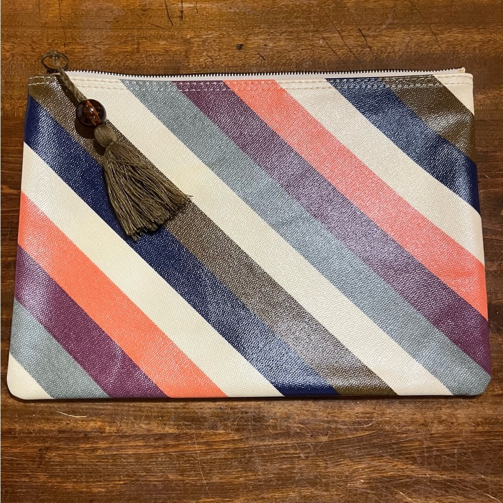 Madewell Striped Clutch